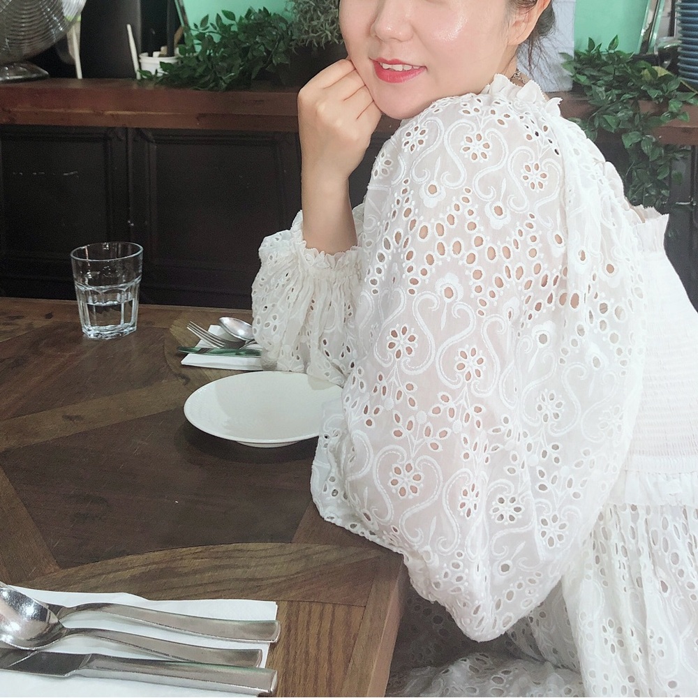 Zimmermann White Castile Shirred Flare Dress